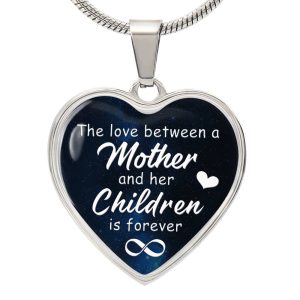 The Love Between a Mother & Her Children is Forever - Luxury Heart Necklace