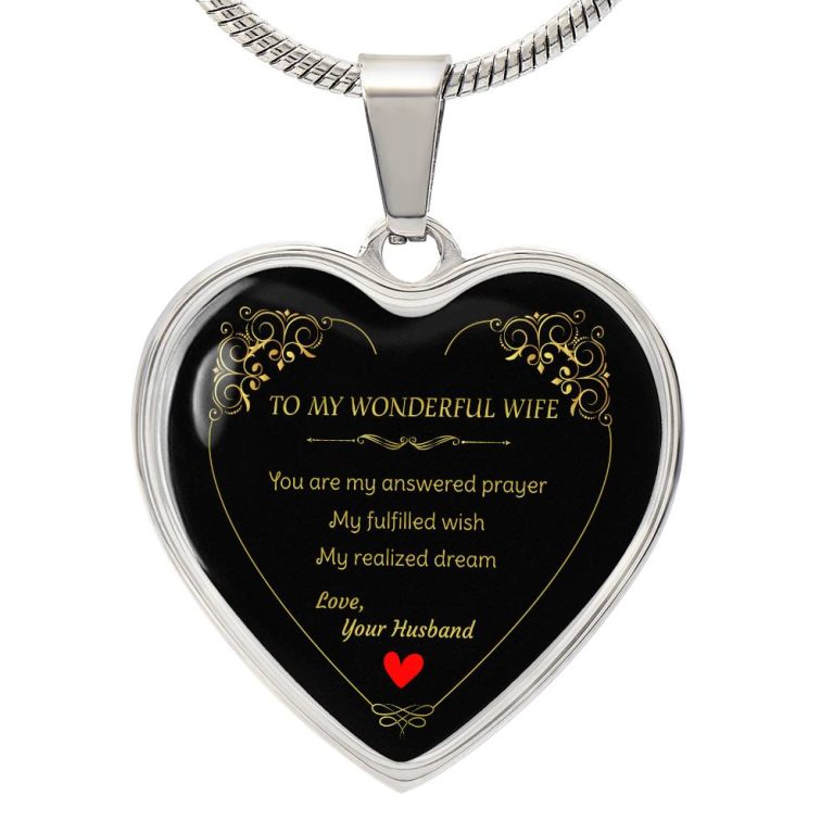 Luxury Heart Necklace for Wife – Personalized Romantic Gift