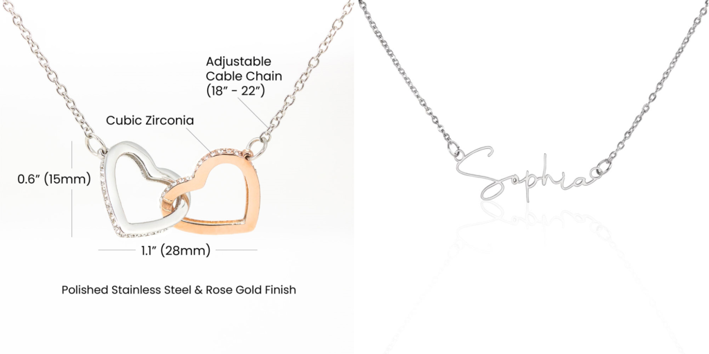 Jewelry care for stainless steel and gold-plated jewelry