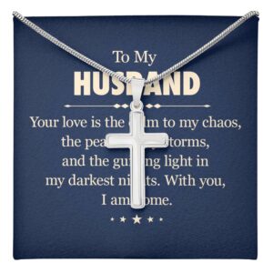 Stainless Steel Cross Necklace for Husband – Faith-Based Gift