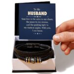 Engraved Bracelet for Husband – Love You Forever Message