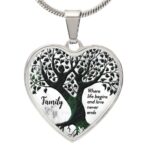 Family Heart Necklace Gift for Mom